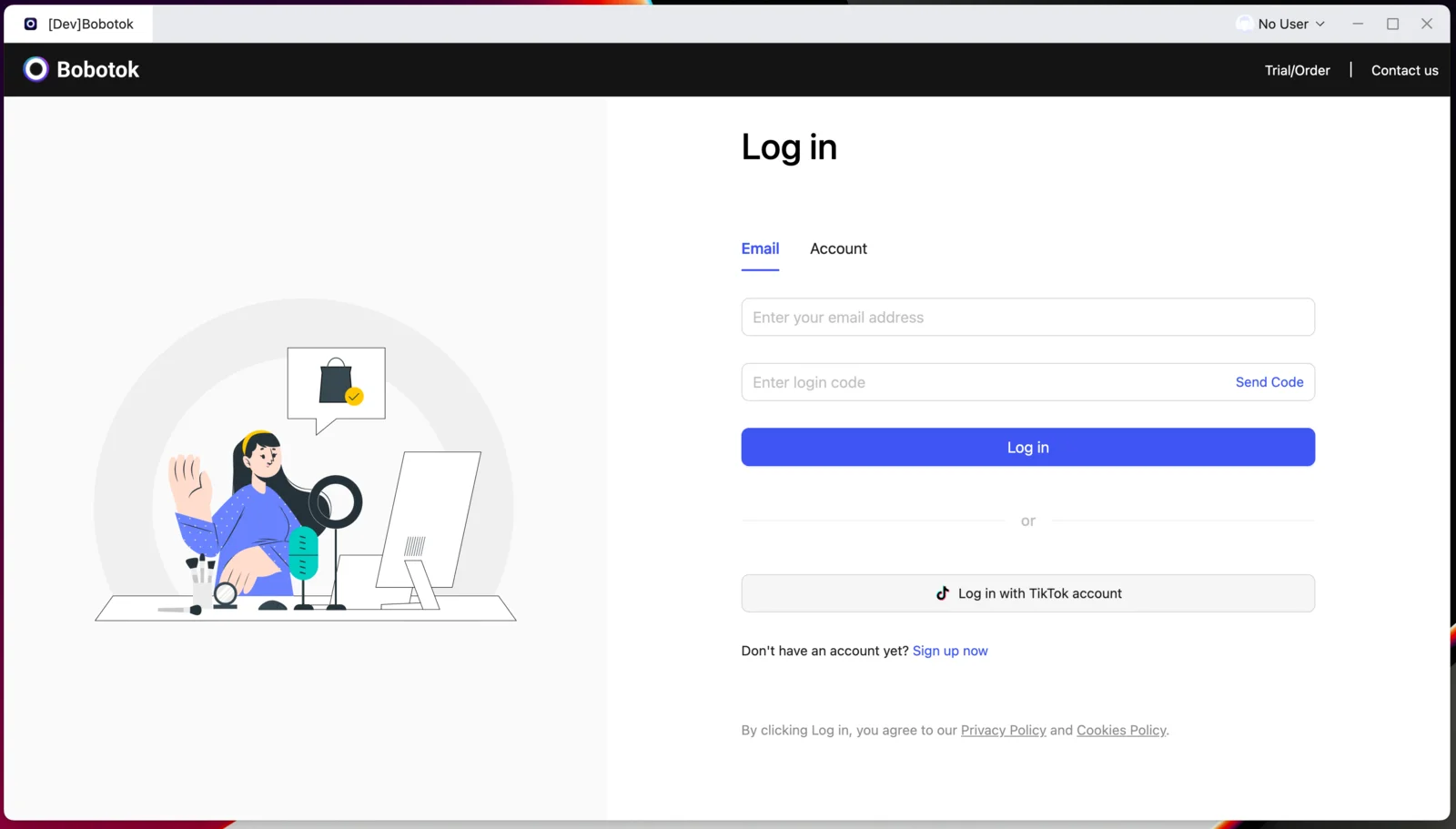 Log in to Bobotok