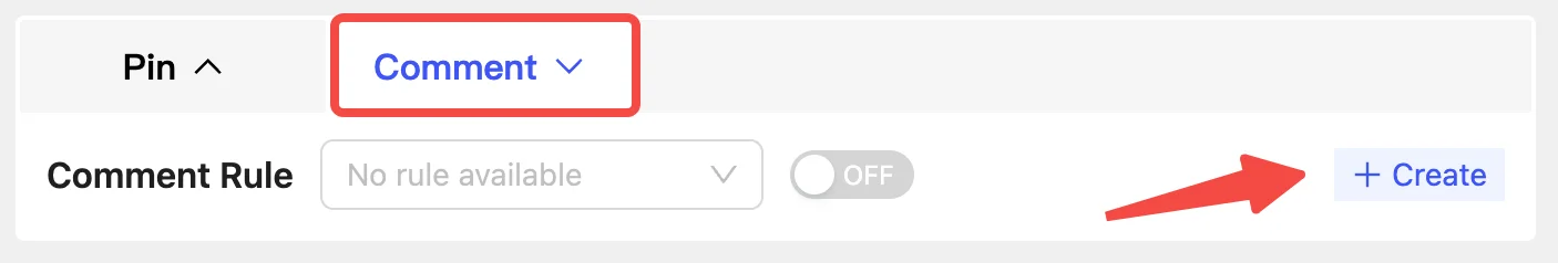Create a new comment group
