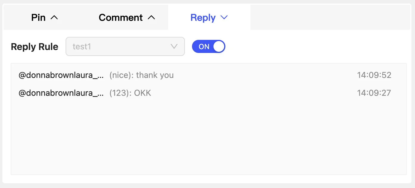 Enable the auto reply switch
